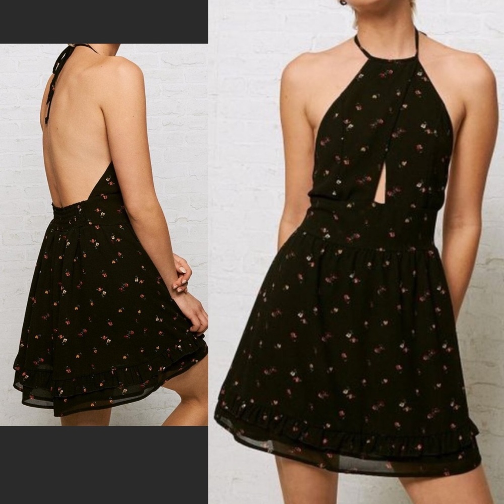 American Eagle Don’t Ask Why floral halter dress